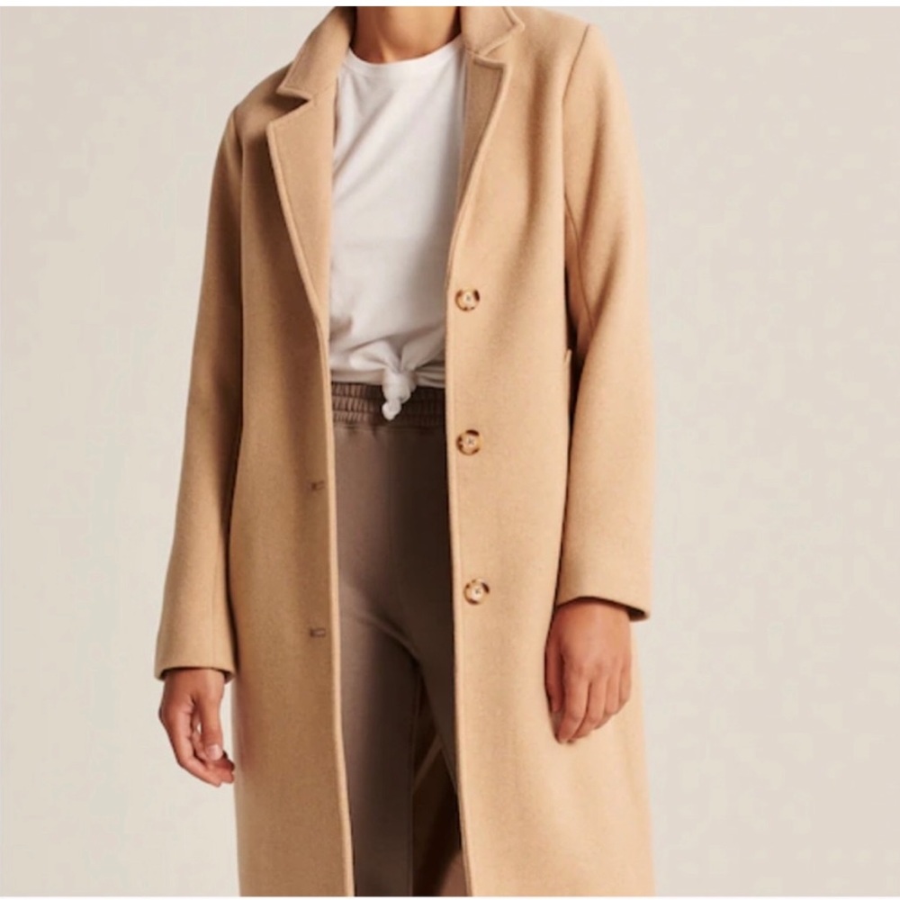 Abercrombie & Fitch Wool Blend Dad Coat XS